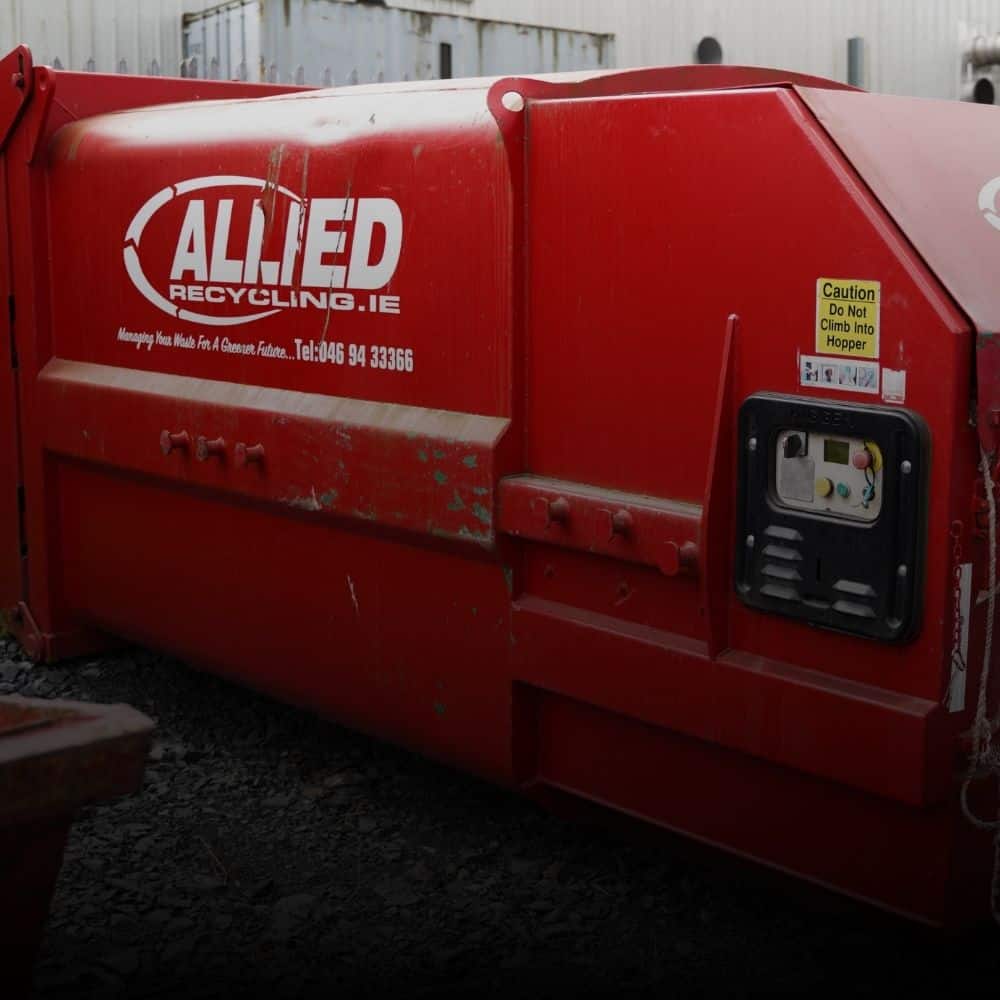 Large Red Commercial Compactor